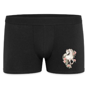Cheval aux roses - Boxer Homme - noir - Devant