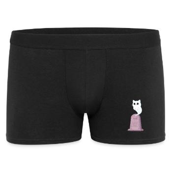 Ghost kitten on the gravestone - Men's Boxer Shorts - black - Front