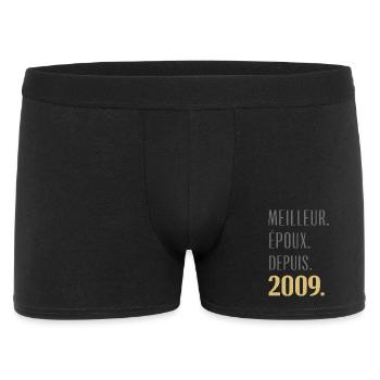Best Husband Since 2009 Pink Wedding 17 Years - Men's Boxer Shorts - black - Front