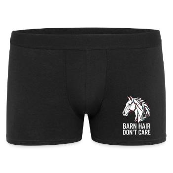 Geometric Horse Barn Hair Don't Care - Men's Boxer Shorts - black - Front