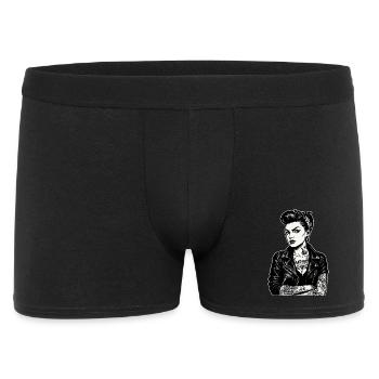 Pin-up rockabilly : fille hors-la-loi des années 50 avec des tatouages - Boxer Homme - noir - Devant