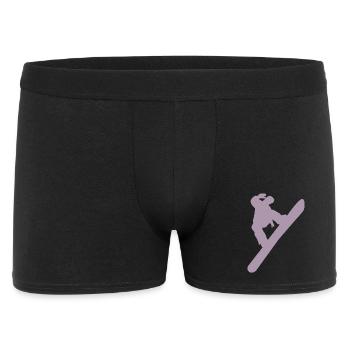 Snowboarder Silhouette Winter Sport Snow - Men's Boxer Shorts - black - Front