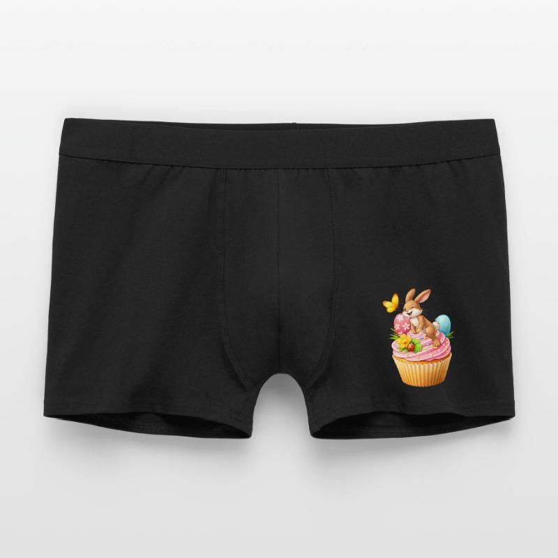 Cute Easter Bunny Cupcake with Colorful Easter Eggs Men's Boxer Shorts