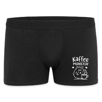 Illustration du monstre du café - Boxer Homme - noir - Devant