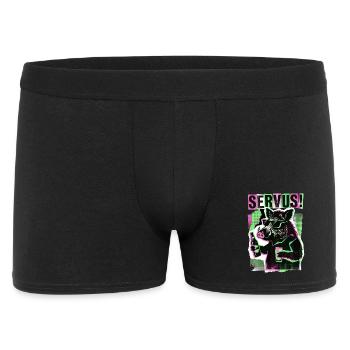 Servus Wild Boar Beer - Men's Boxer Shorts - black - Front