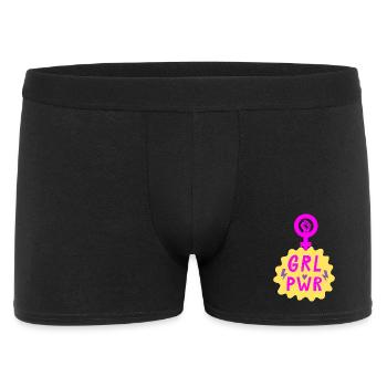 GIRL POWER – CŒUR DE FORCE ! ♀ SŒURS FILLES - Boxer Homme - noir - Devant