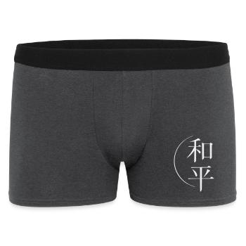 Frieden, Peacezeichen chinesische Schrift - Männer Boxer Shorts - Anthrazit - Vorne
