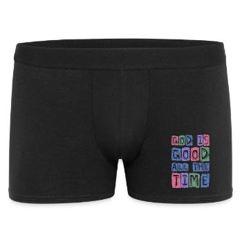 God Is Good At All Times Retro Faith - Men's Boxer Shorts - black - Front