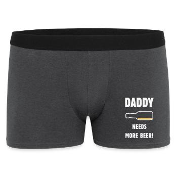 Papa a besoin de plus de bière ! (Papa / Papa / Bière / NÉGATIF) - Boxer Homme - charbon - Devant