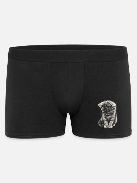 Chaton triste Chat mignon, dessin mignon - Boxer Homme - noir