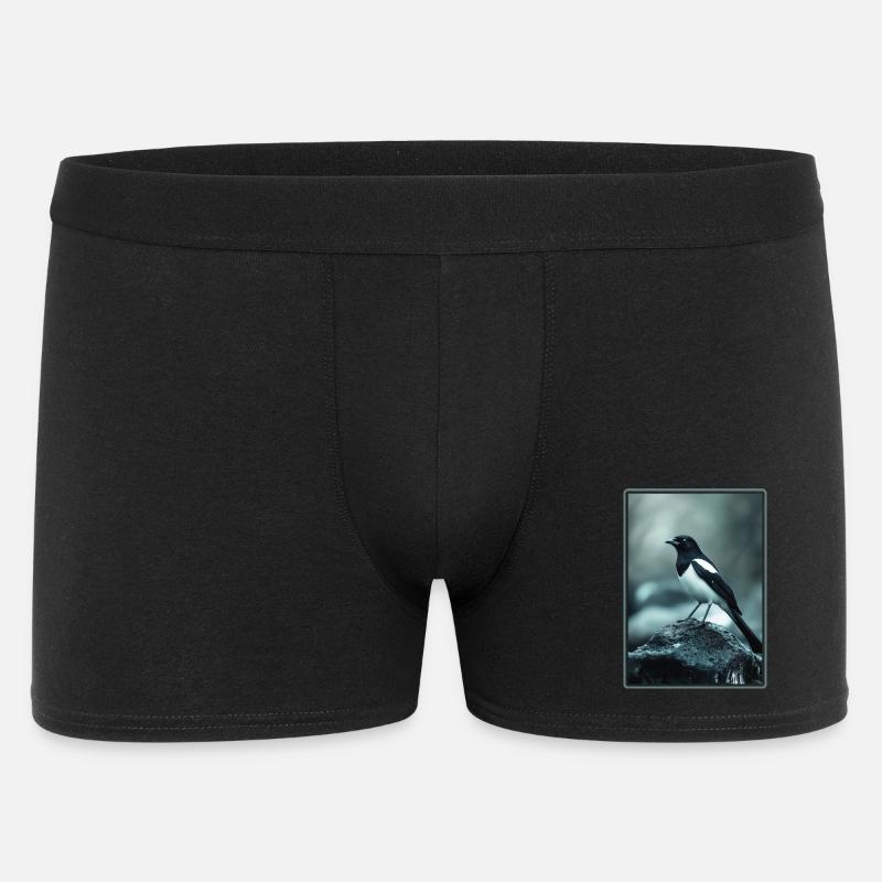 Elstern Elster - Männer Boxer Shorts - Schwarz