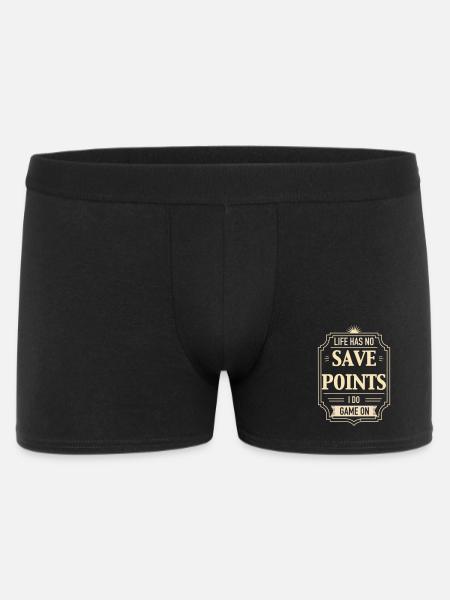 Life Has No Save Points - Männer Boxer Shorts - Schwarz