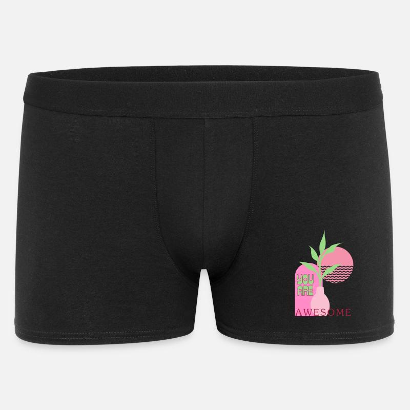 You are awesome - Männer Boxer Shorts - Schwarz