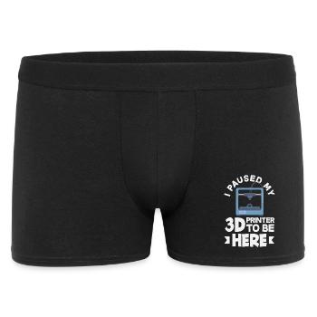 I paused my 3D printer funny - Men's Boxer Shorts - black - Front