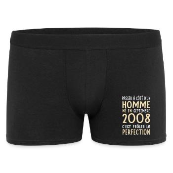 Anniversaire 18 ans - Né en Septembre 2008 - Boxer Homme - noir - Devant