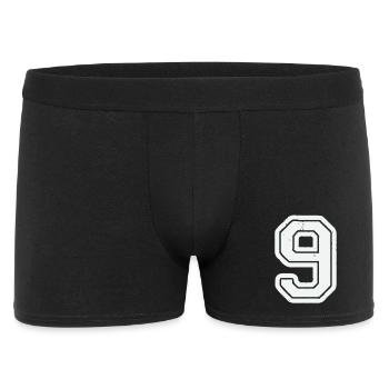 9 - Männer Boxer Shorts - Schwarz - Vorne