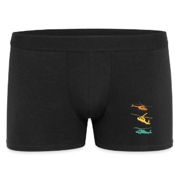 Hubschrauber Retro Pilot - Männer Boxer Shorts - Schwarz - Vorne