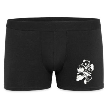 panda_kung_fu- - Männer Boxer Shorts - Schwarz - Vorne