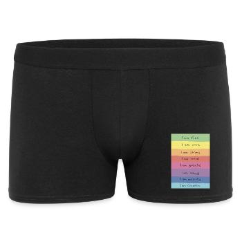 T-shirt Rainbow Affirmations - Boxer Homme - noir - Devant