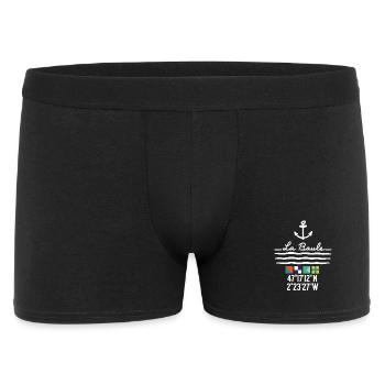 Ancre et vagues La Baule Coordonnées - Boxer Homme - noir - Devant
