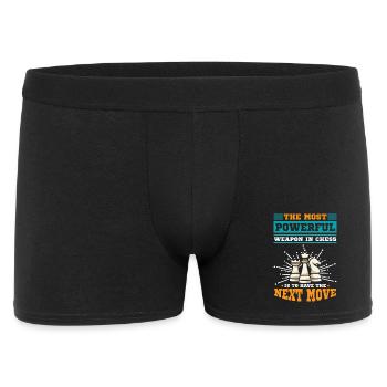 Échiquier des joueurs d’échecs - Boxer Homme - noir - Devant