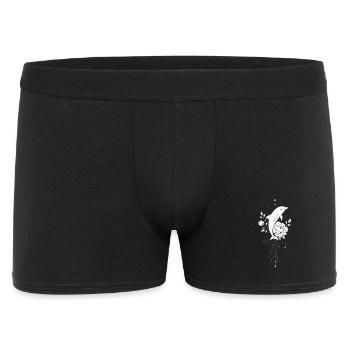 Dauphin floral et étoiles - Boxer Homme - noir - Devant