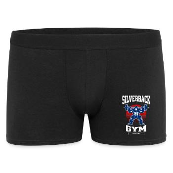 Gym Shirt – Silverback Gym - Männer Boxer Shorts - Schwarz - Vorne