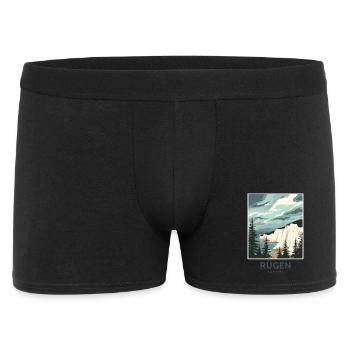Rügen Baltic Sea | Vintage Travel Poster - Männer Boxer Shorts - Schwarz - Vorne