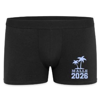 Malle Palmen 2026 - Männer Boxer Shorts - Schwarz - Vorne