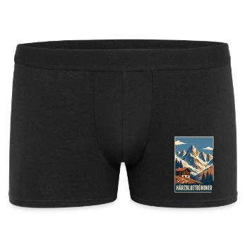 Bündner - Männer Boxer Shorts - Schwarz - Vorne