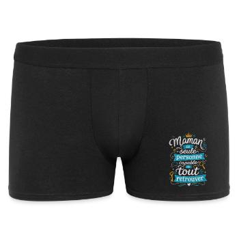 Maman Capable De Tout Retrouver - Humour Famille - Boxer Homme - noir - Devant