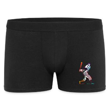 Farbenfroher Baseballspieler - Männer Boxer Shorts - Schwarz - Vorne