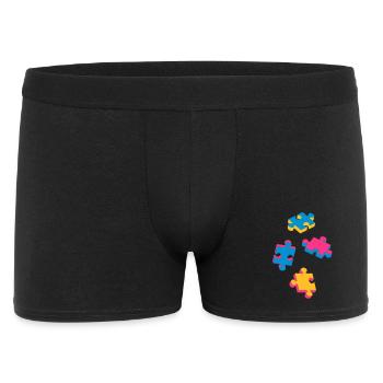 four puzzle pieces - Men's Boxer Shorts - black - Front