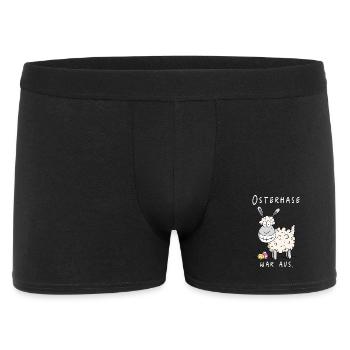 Osterhase war aus Funshirt Ostern Geschenk - Männer Boxer Shorts - Schwarz - Vorne