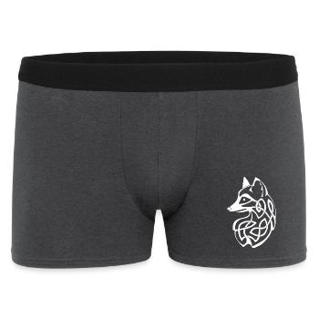 White fox - Men's Boxer Shorts - charcoal grey - Front