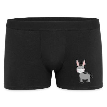 Esel - Männer Boxer Shorts - Schwarz - Vorne
