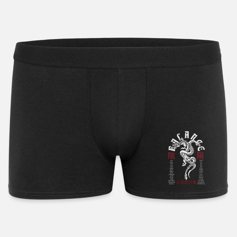 Dragon et serpent chinois - Boxer Homme - noir