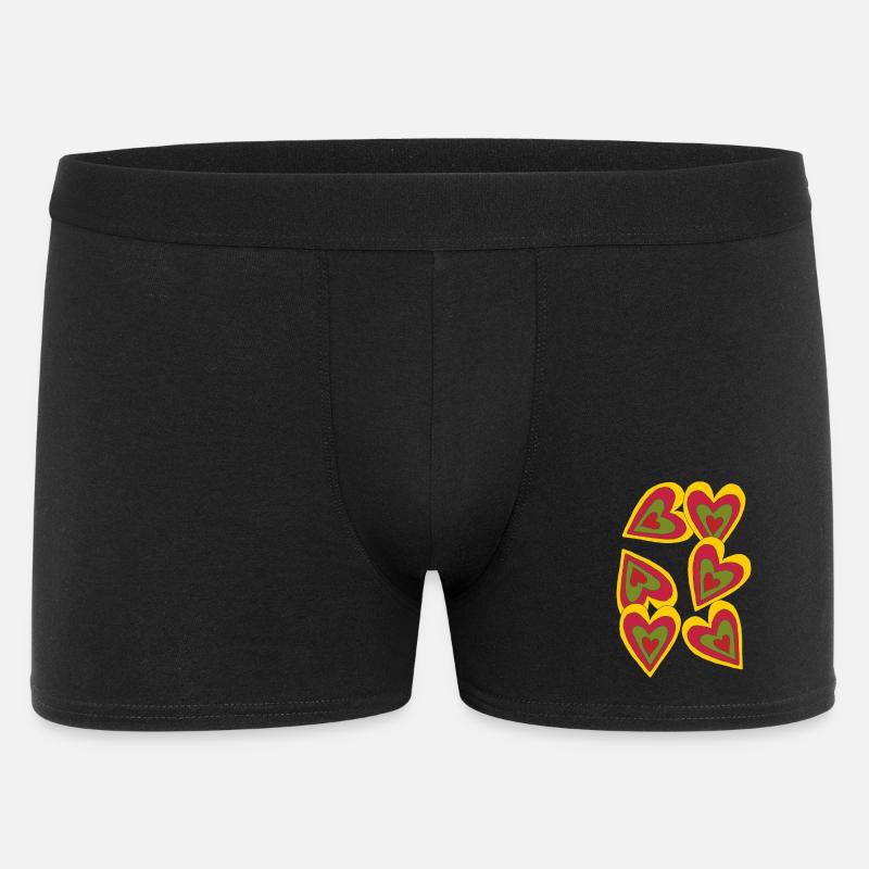 herzen on fire - Männer Boxer Shorts - Schwarz