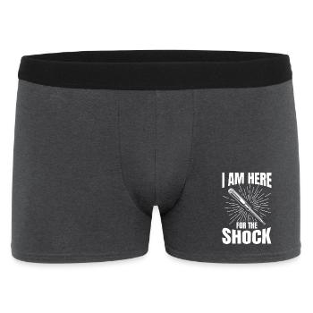 Funny electrician - Men's Boxer Shorts - charcoal grey - Front