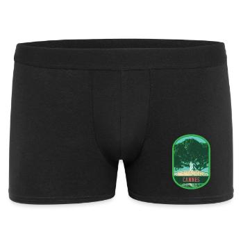 Escutcheon Illustration Suquet, Cannes, France - Men's Boxer Shorts - black - Front