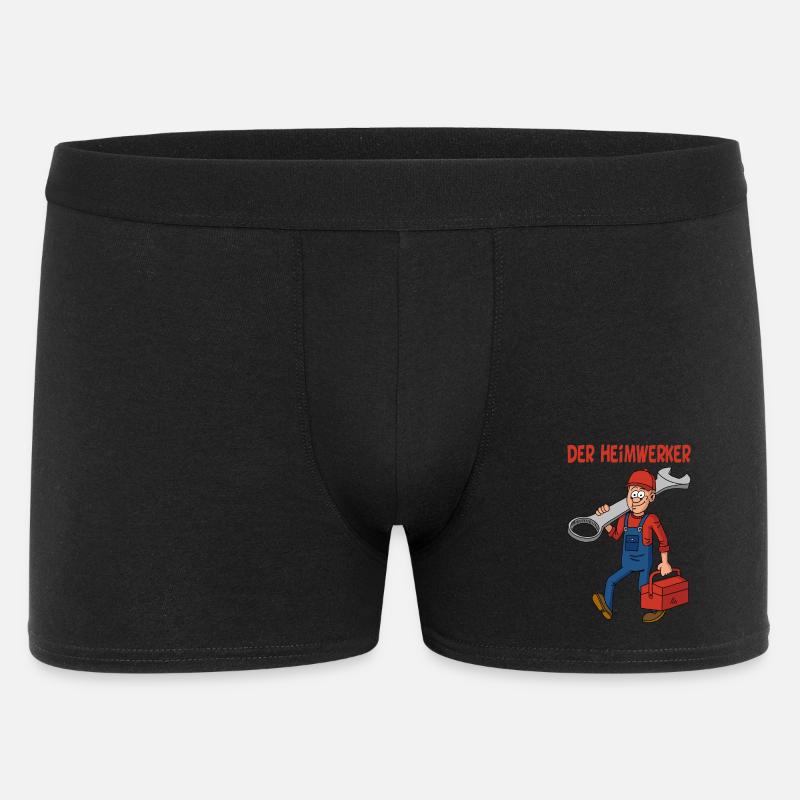 der Heimwerker - Männer Boxer Shorts - Schwarz