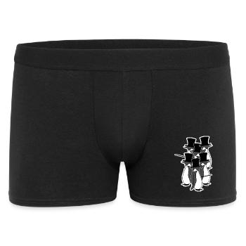Oiseaux Vintage Pingouin Animal Oiseau de mer Arctique - Boxer Homme - noir - Devant