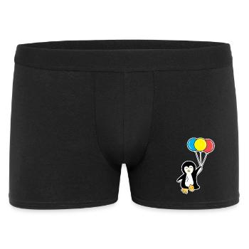Balloon Penguin Bird Animal Seabird Zoo - Boxer Homme - noir - Devant