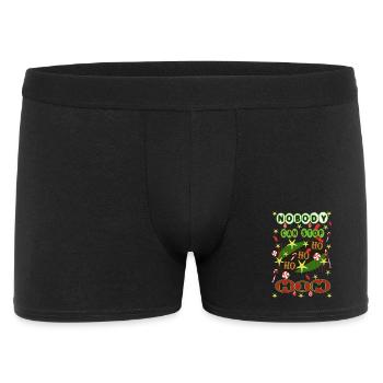 Christmas humor with HO HO HO motif - Men's Boxer Shorts - black - Front