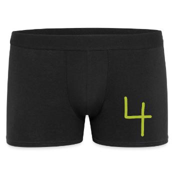4 Numéro quatre numéro anniversaire vert - Boxer Homme - noir - Devant