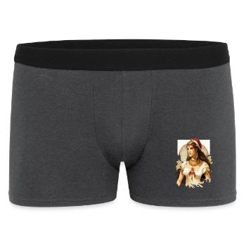 Reine antique en diadème rouge - Boxer Homme - charbon - Devant