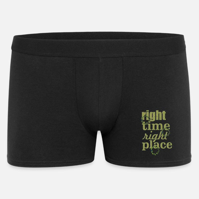 right time - Männer Boxer Shorts - Schwarz