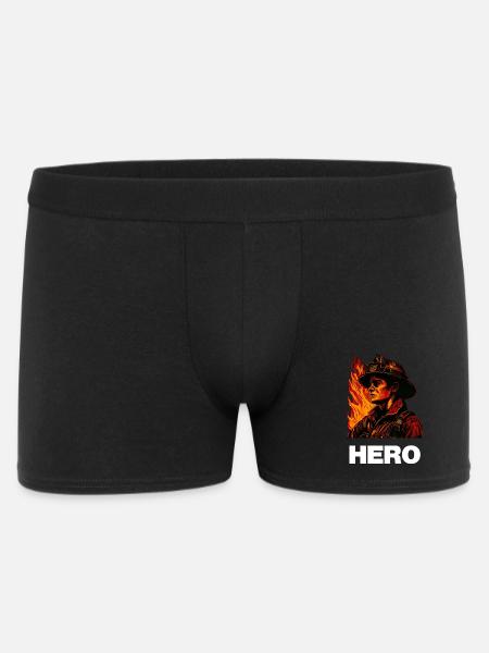 Feuerwehr Hero / Held - Männer Boxer Shorts - Schwarz