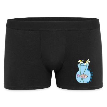 Poisson dans un bocal - Boxer Homme - noir - Devant