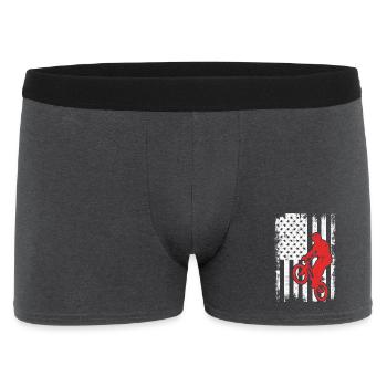 Drapeau BMX USA - Boxer Homme - charbon - Devant